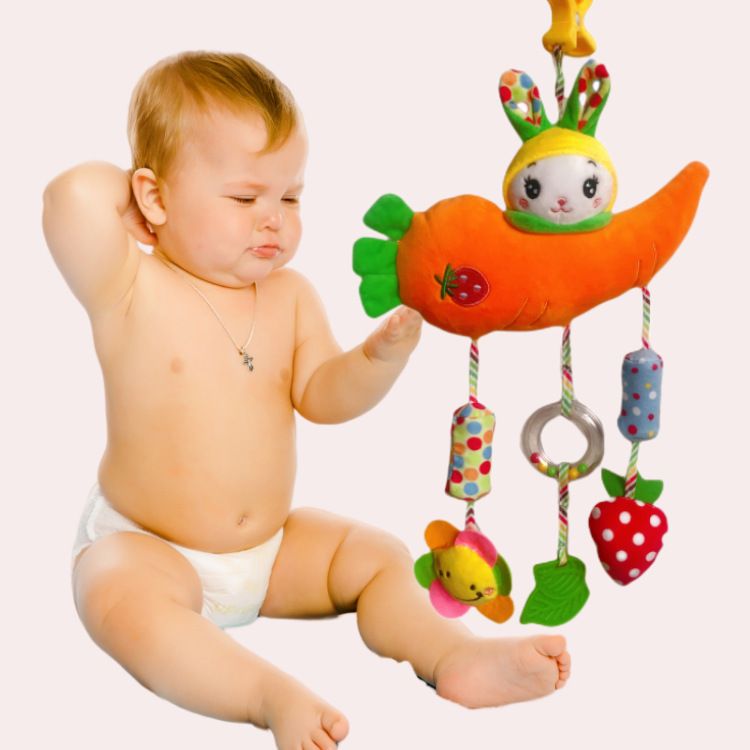 Nuevo colgante para carrito de cuna, estilo gris, para bebé, con forma de animal, campanas de viento, juguete de peluche para cama_voghion.com