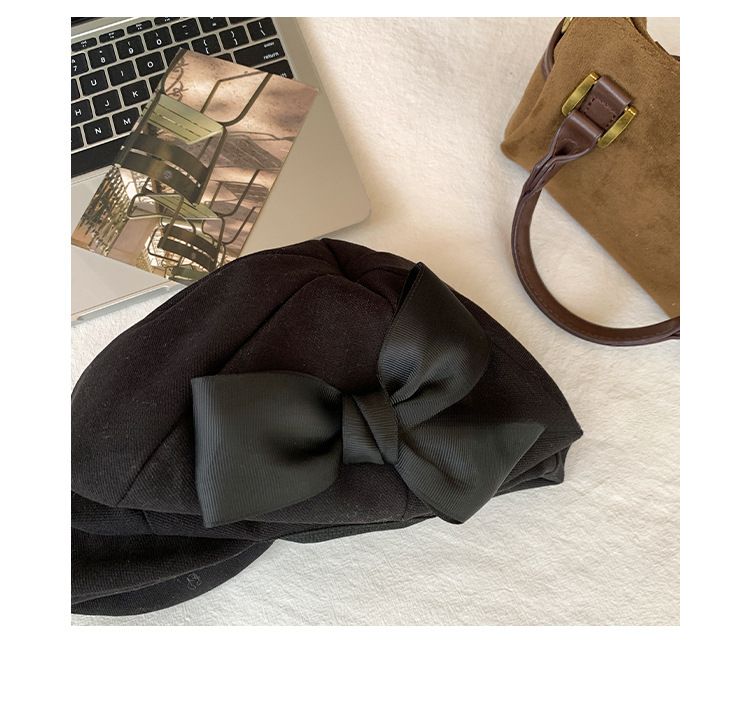 Béret à nœud pour femme automne/hiver 2025, nouveau, élégant et polyvalent_voghion.com