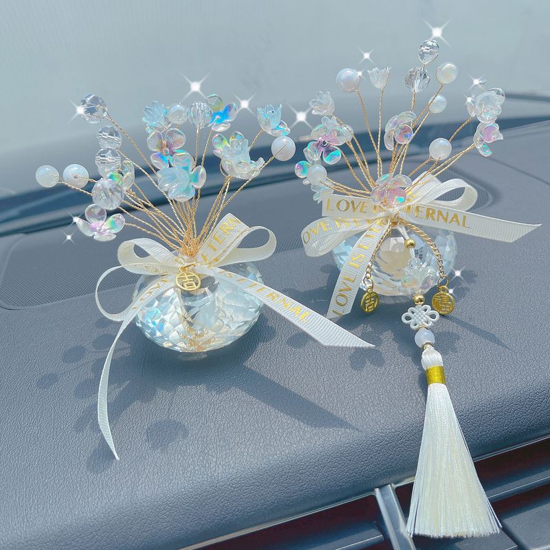 Lily Of The Valley Starry Sky Ornament Goddess Style Lucky Flower Dashboard Decoration Car Accessories_voghion.com