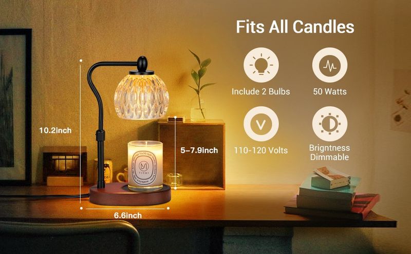 Home Furniture New Liftable Wax Melting Lamp Aromatherapy Lamp Glass Aromatherapy Furnace Bedside Lamp Timed Melting Candle Lamp Bedroom Table Lamp_voghion.com