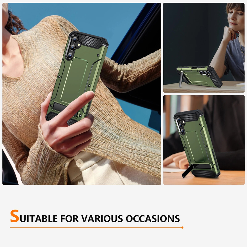 Anti-Knock Hard Phone Armor Case for Samsung Galaxy A54 A14 A34 A04S A53 S23 FE S24 Ultra A33 5G A13 A52S A52 S21 S22_voghion.com