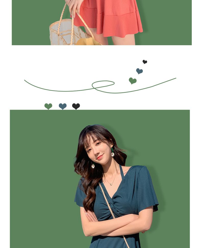 Fashion Plus Size Summer New Women's Slimming Tummy Covering Swimsuit Conservative One-Piece Ins Style Hot Spring_voghion.com