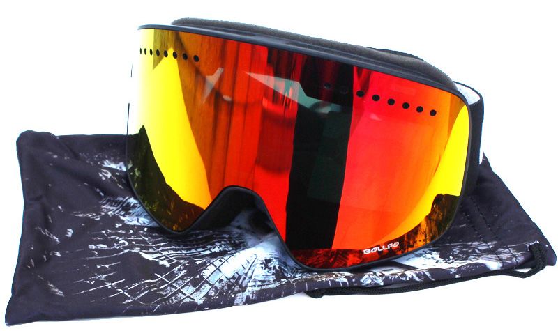 Skibril met magnetische dubbellaagse gepolariseerde lens Skiën Anti-condens UV400 Snowboardbril Heren Dames Skibril Brillenkoker_voghion.com