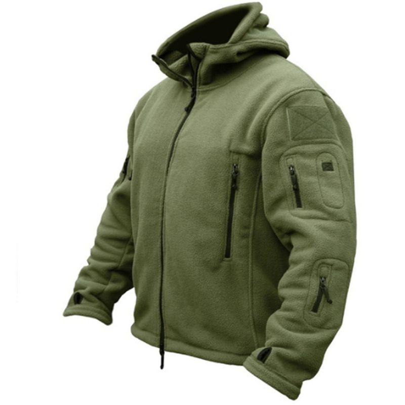 Giacca antivento con cappuccio, tinta unita, da uomo, in pile termico interno, antifreddo_voghion.com