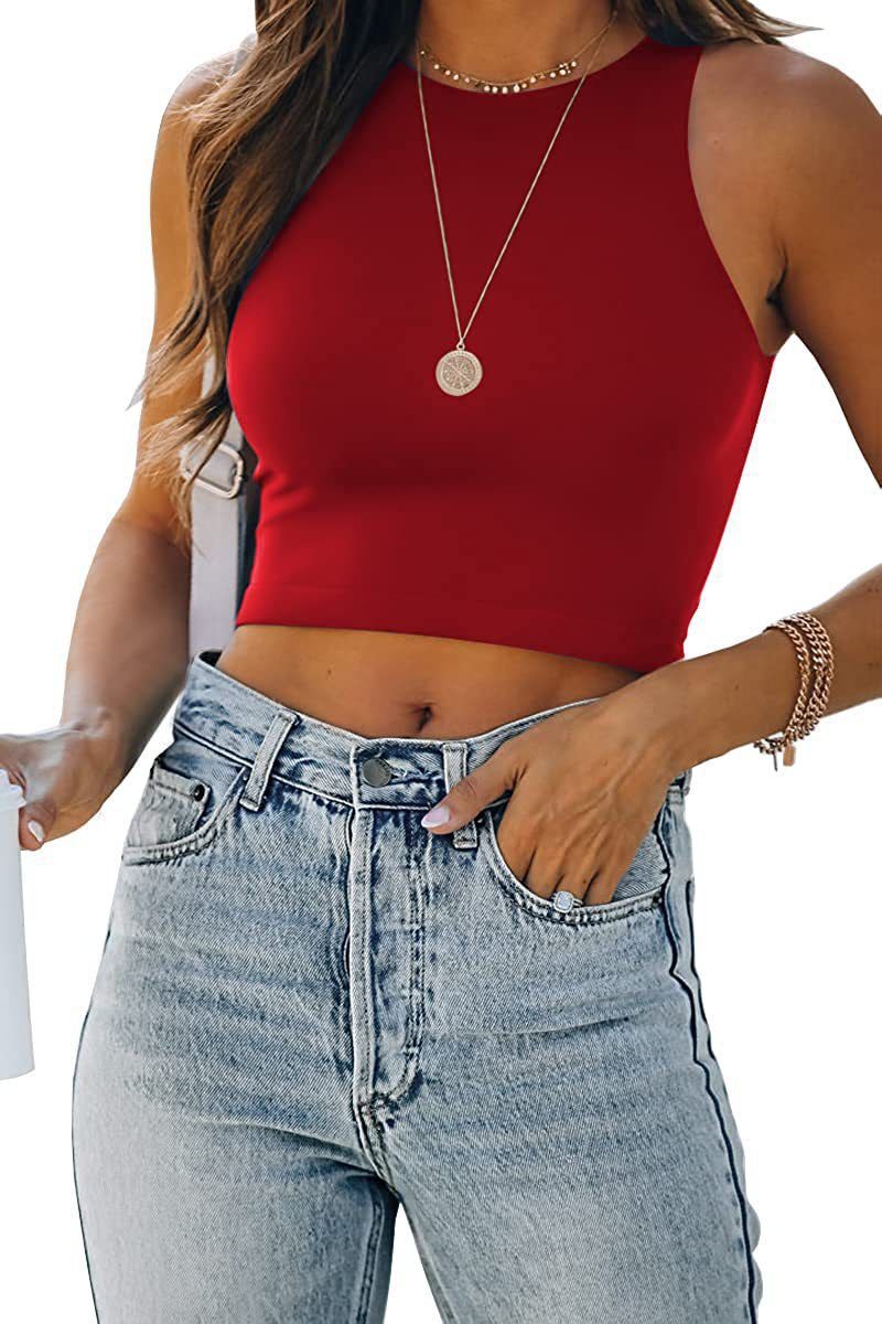Corsetto aderente ed elasticizzato da donna, stile estivo, sexy, alla moda, semplice, tinta unita, senza maniche, stile streetwear, stile gotico_voghion.com