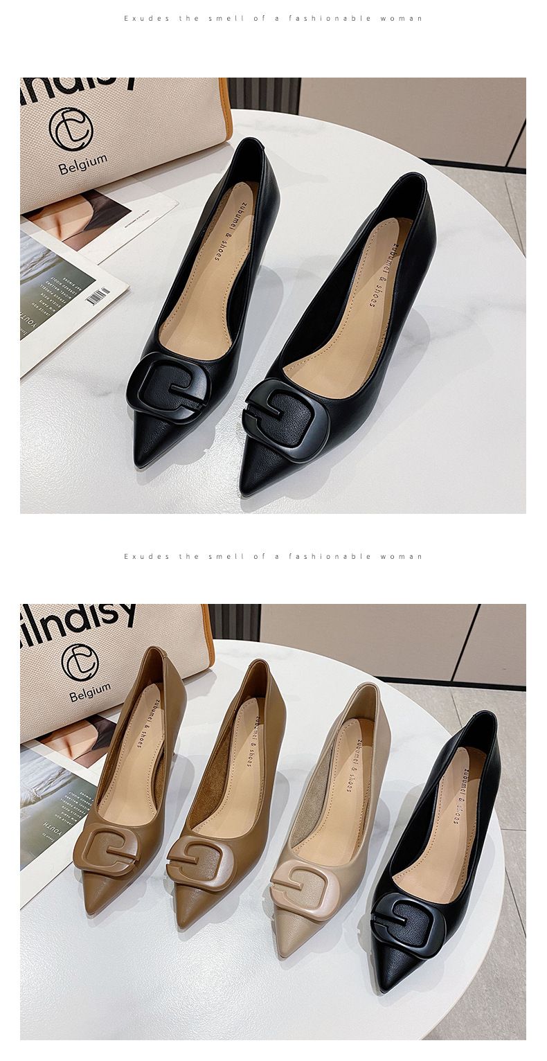 775-81 Fairy Spitzschuh-Stiletto-High-Heels für Damen, neue professionelle Arbeitsschuhe im französischen Herbststil_voghion.com