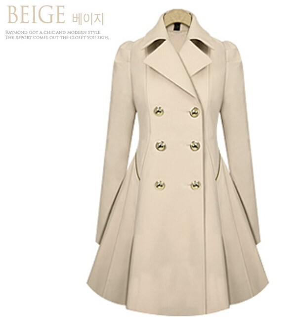 Women's slim-fitting mid-length commuter coats plus size spring and autumn windbreakers_voghion.com