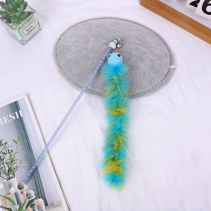 Nuovo giocattolo per l'autointrattenimento a forma di gatto divertente colorato a strisce, con capelli lisci_voghion.com