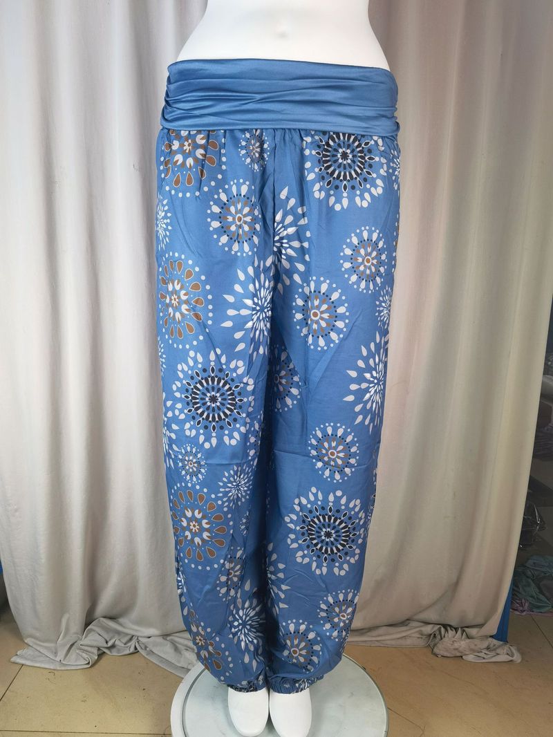 Pantaloni casual harem con stampa digitale lunga da donna_voghion.com