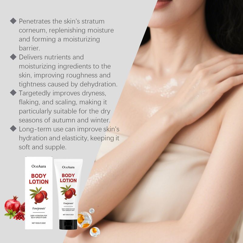 OCEAURA Lozione per il corpo elastica delicata idratante e nutriente al melograno, non appiccicosa, morbida sulla pelle_voghion.com