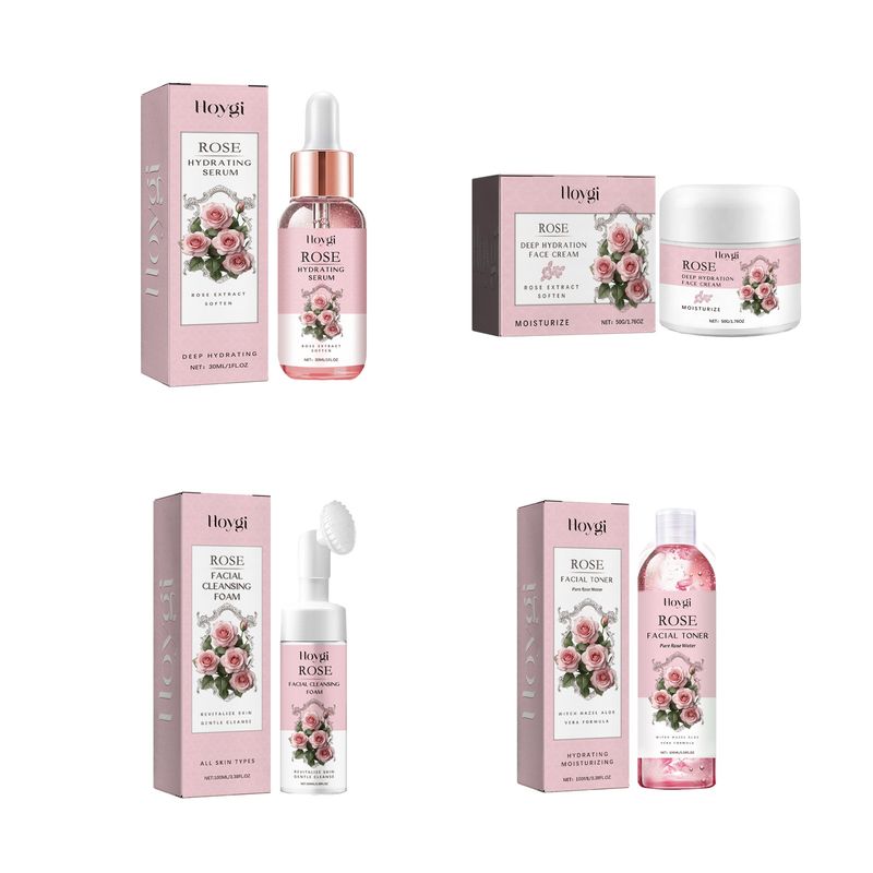 Hoygi Rose idratante in profondità, pulizia a lunga durata delle impurità, idratante e set non stretto_voghion.com