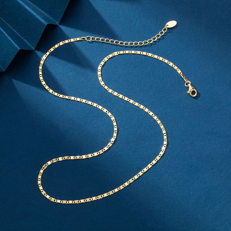 Collana da donna in argento sterling 925 con ciondolo minimalista a forma di U, catena per clavicola, elegante e alla moda._voghion.com