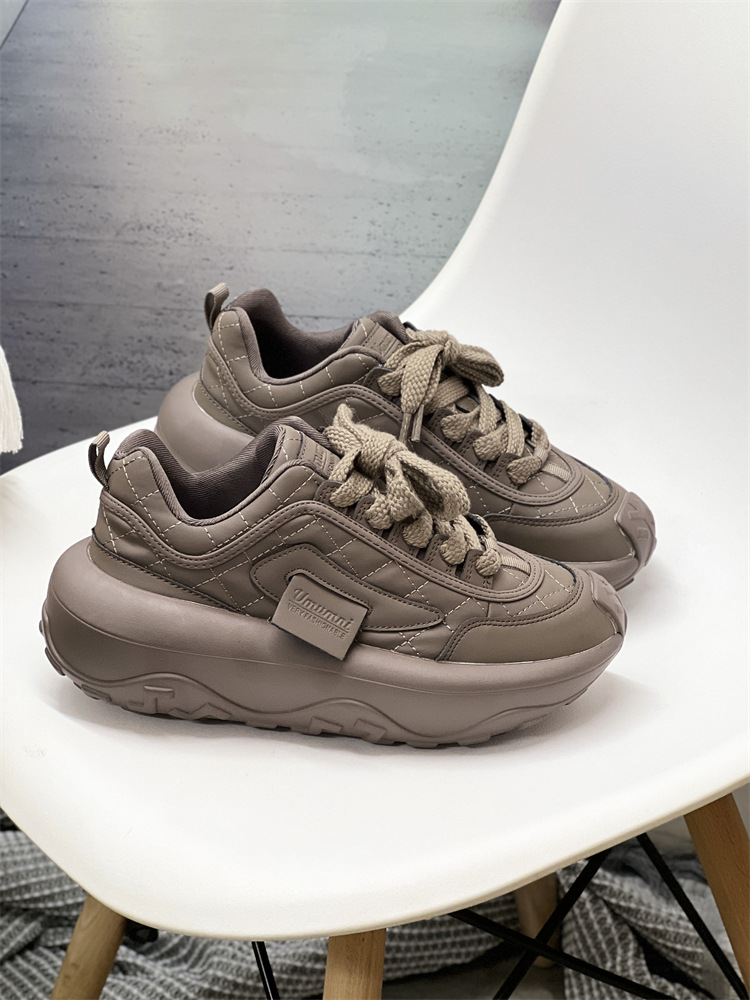 Umouni's popular thick-soled dad shoes for women 2023 autumn and winter new Hong Kong style ins trend retro versatile leisure sports_voghion.com
