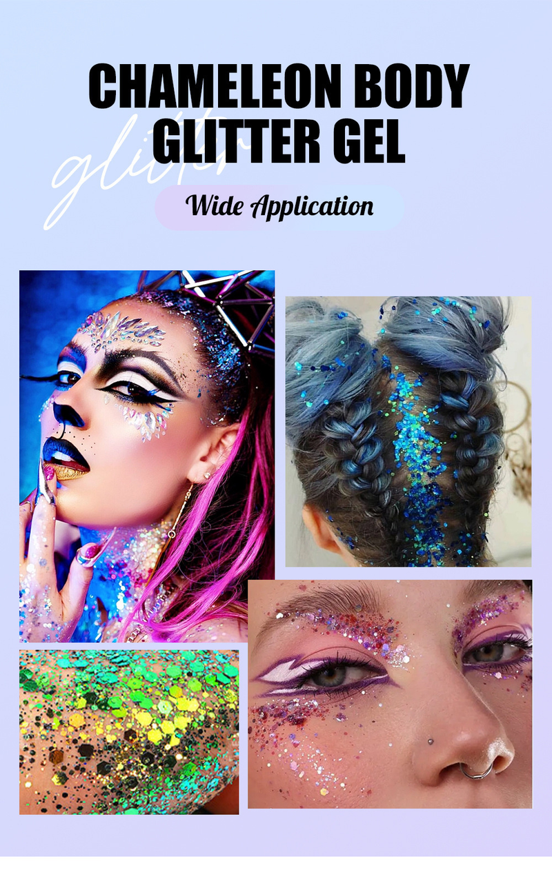 Beauty gel liquid sequin body Christmas makeup chameleon hose eye shadow_voghion.com