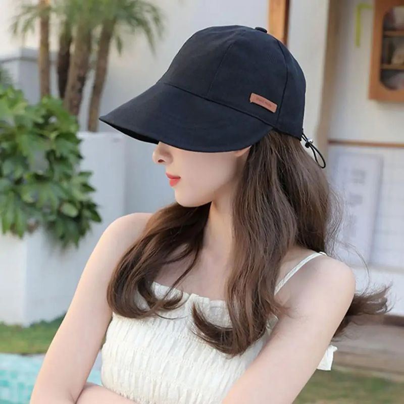 Hot Sale Summer UV Adjustable Drawstring Fisherman Cap Visors Hat Portable Foldable Wide Brim Sun Protection Hats_voghion.com