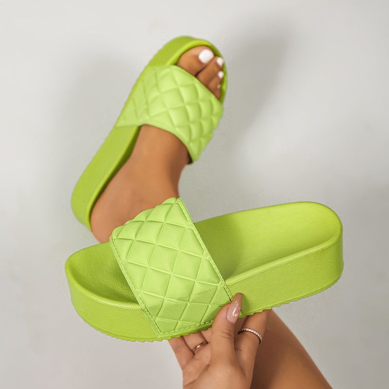 Sandali con plateau a quadri per donna, estivi, da spiaggia_voghion.com