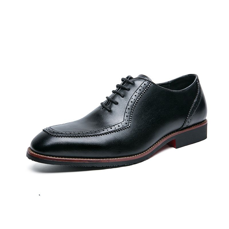 Suitable For All Seasons Leather Size 38-45 Casual Men's Trendy Business Formal British Style Youth Brogue Shoes_voghion.com
