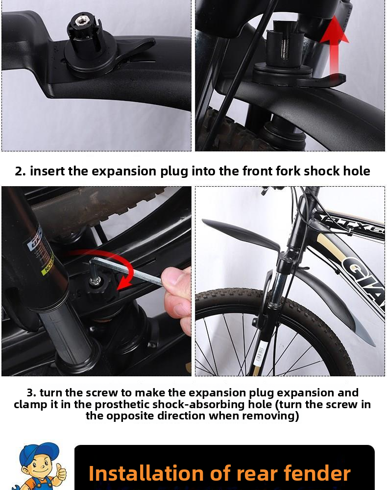 Universal Mountain Bike Mudguard Rear Fender Extended Rainproof Bicycle Accessories_voghion.com