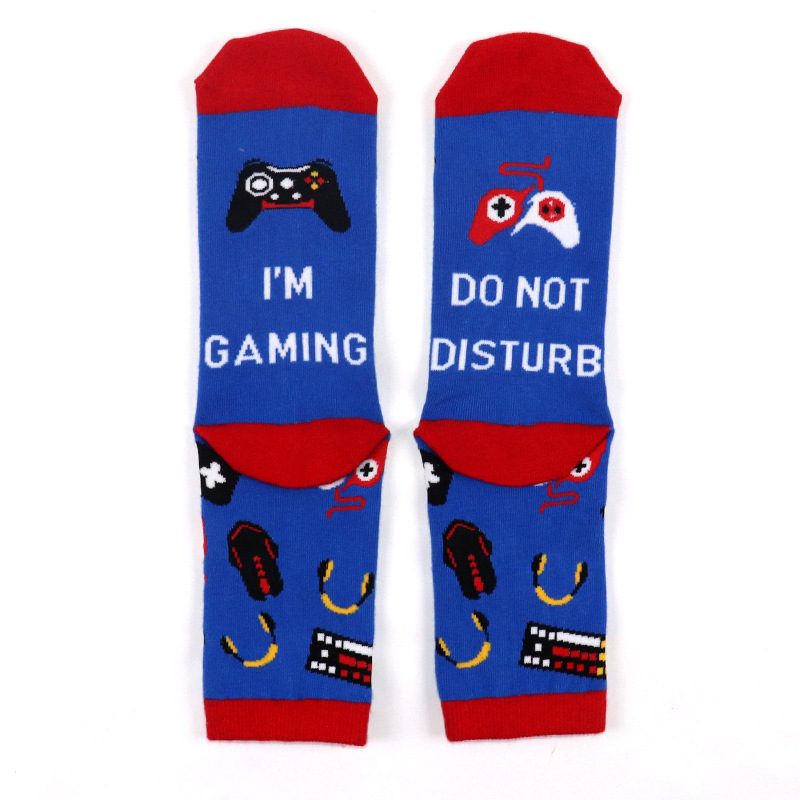 Underwear & Sleepwears Spot I'M GAMING foot sole letter jacquard hot selg long cotton socks_voghion.com