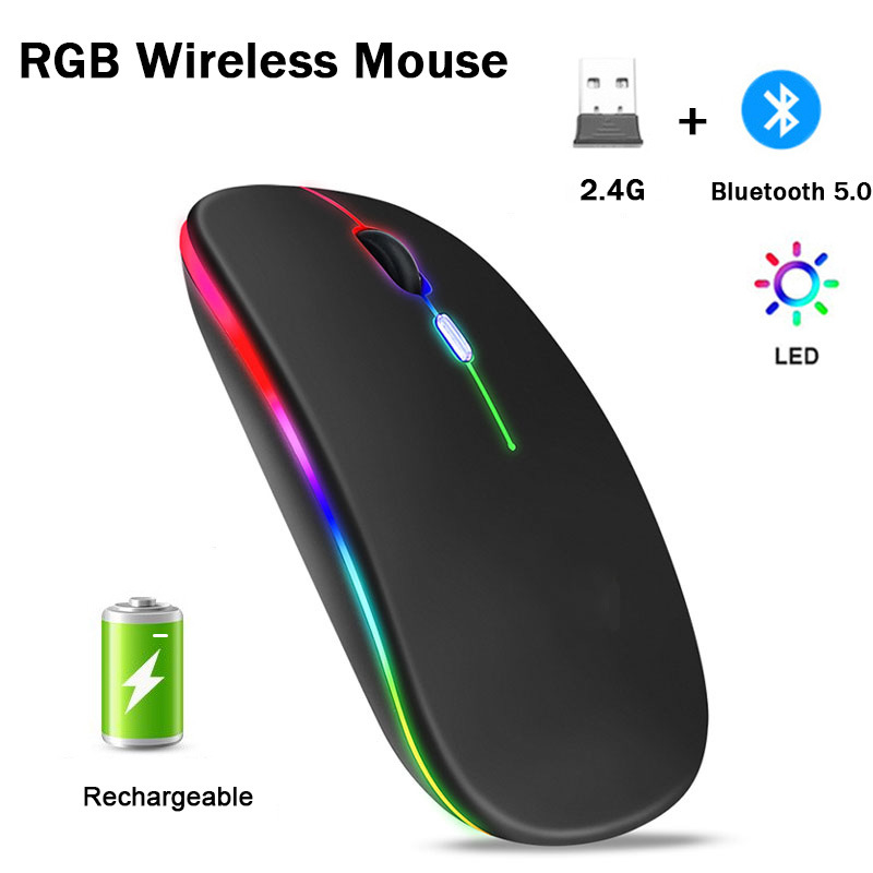 Hot Selling Bluetooth Wireless Charging Silent Gaming 2.4G Computer Illuminated Mouse_voghion.com