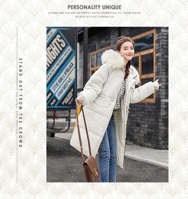 Women's Winter Coat With Faux Fur Hood, Long Padded Jacket, Slim Fit Plus Size Parka, Warm Quilted Outerwear For Cold Weather_voghion.com