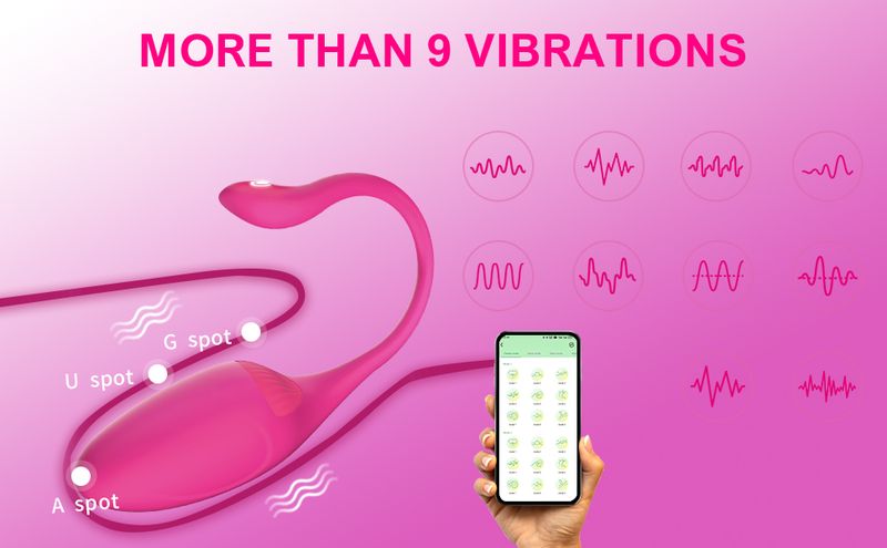 G-Punkt-Höschenvibrator mit APP-Fernbedienung, Pink Fun, tragbar über große Entfernungen, wiederaufladbares Sexspielzeug für Erwachsene, mehr als 10 Vibrationen für Frauen_voghion.com