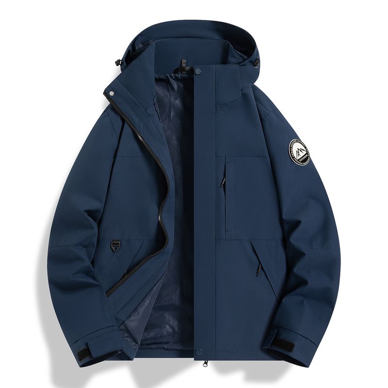 Conjunto de chaqueta de dos piezas para pareja, confeccionado en tejido 75D de alta resistencia, cortavientos e impermeable (modelo 2025)._voghion.com