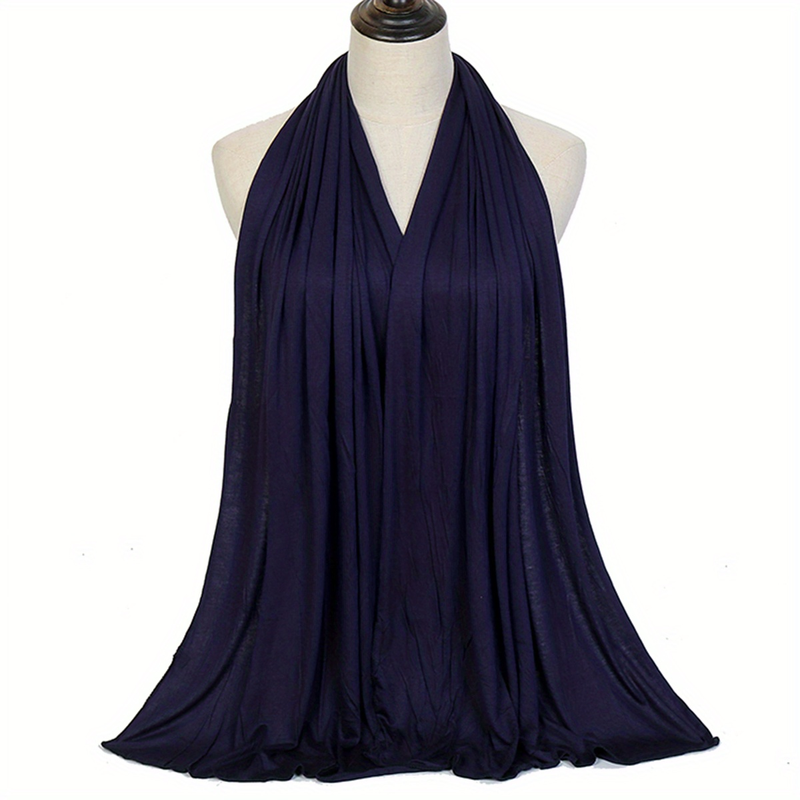 Dehnbarer Hijab, großer, schlichter Maxi-Schal, Schal, hochwertiger, warmer Wickelschal, Geschenke zum Eid, Muttertag_voghion.com
