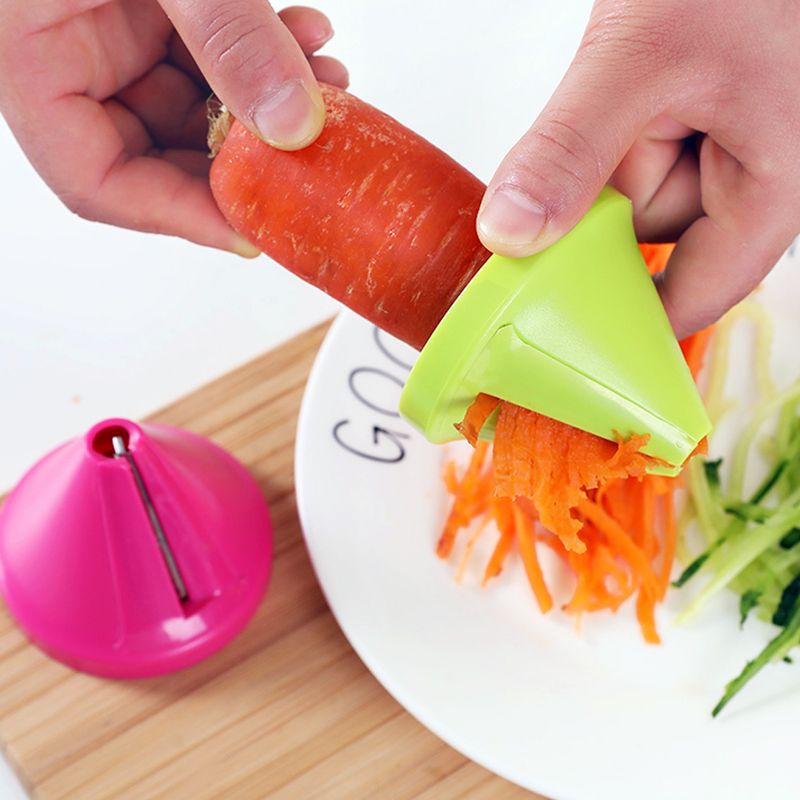 Vegetable Multifunction Spiral Shredder Peeler Manual Potato Carrot Radish Rotating Grater Kitchen Tool_voghion.com