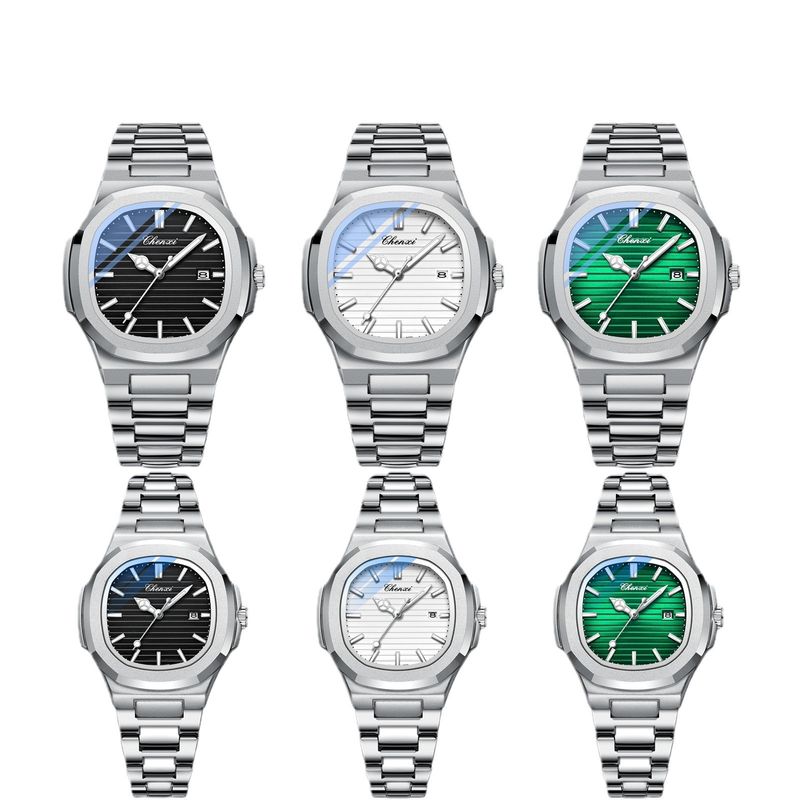 Steel Belt Watch Couple Luminous Waterproof Fashion Business Calendar Men And Women Quartz Watch Daily Commute Leisure Birthday Valentine's Day Gift_voghion.com