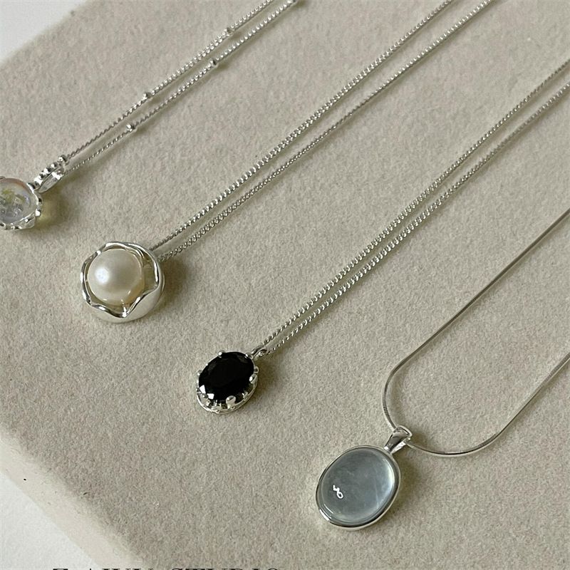Dagelijkse veelzijdige S Pure Sier Sea Blue Treasure vlinderketting voor vrouwen, vervaagt niet, niche high-end gevoel, licht_voghion.com