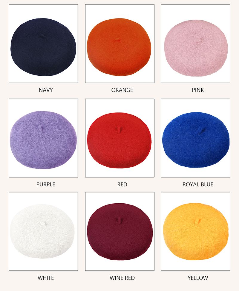 New Arrivals Geebro Women Fashion Wool Berets Hats Solid Color Beret Female Bonnet Autumn Winter All Matched Warm Walking Caps_voghion.com