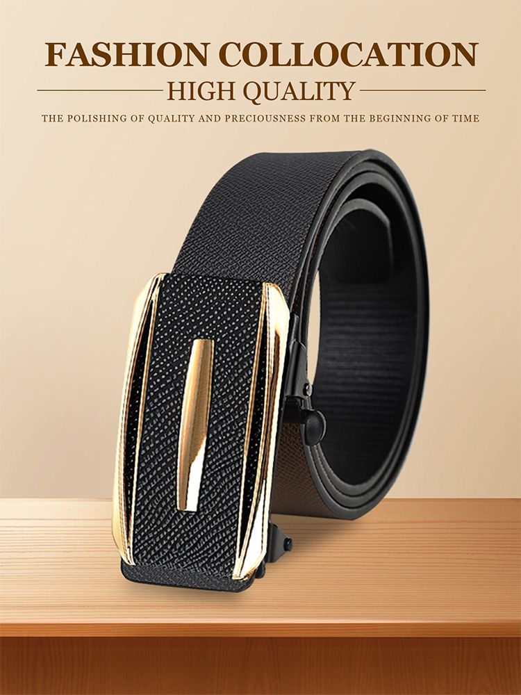 HOT New Fashion 12 Constellations Automatic Alloy Toothless Buckle Business Leather Men's Jeans High Quality PU_voghion.com