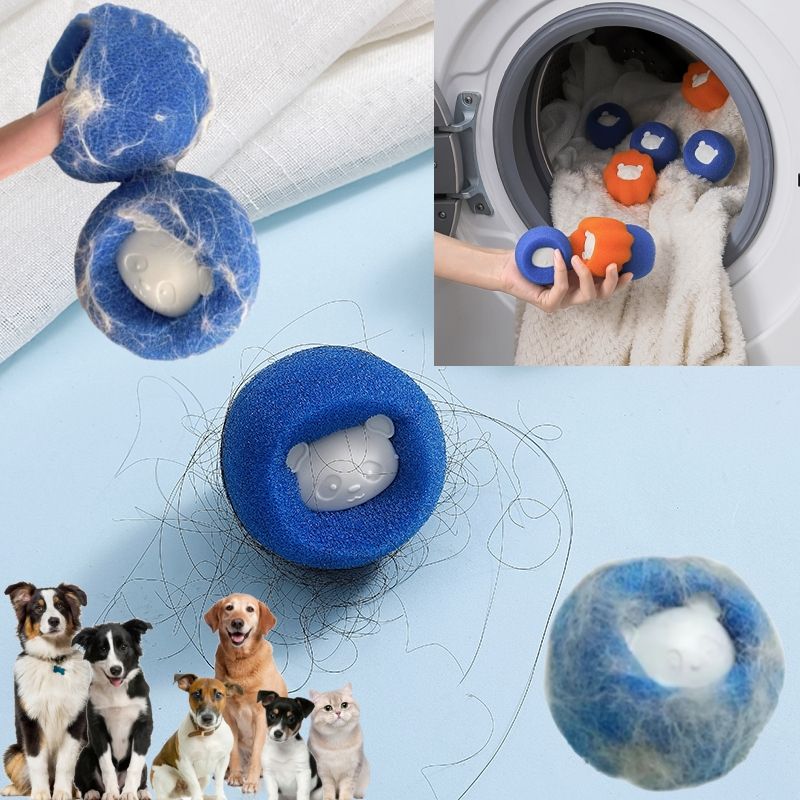 Lint Cleaning Balls 10 Pcs, Blue And Orange By PawParty Store_voghion.com