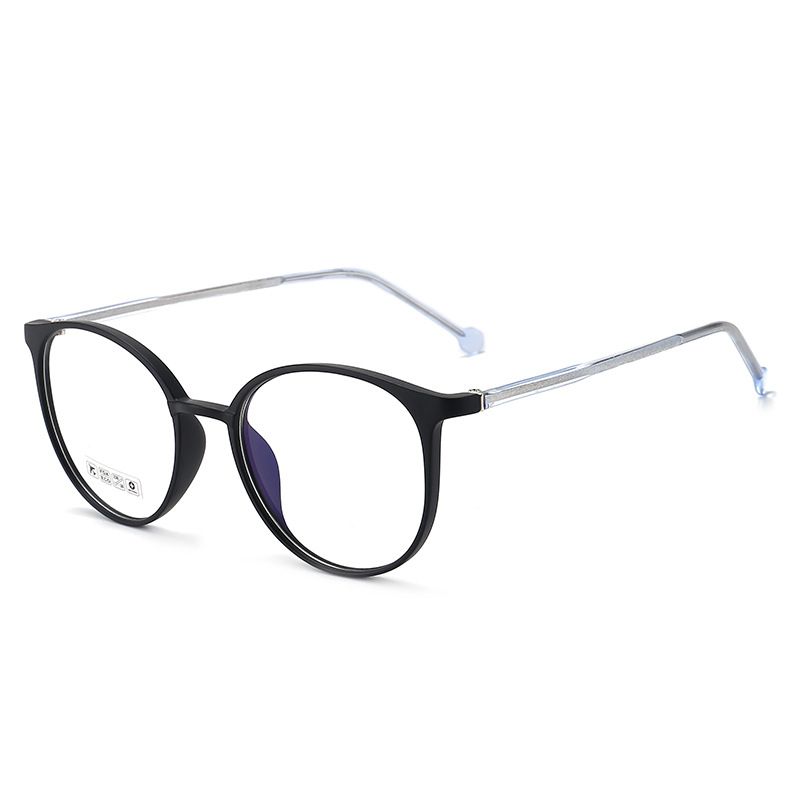 82472021 Nuovo telaio rotondo moda inserto nucleo specchio gambe occhiali anti luce blu piatta nessun conteggio gradi_voghion.com