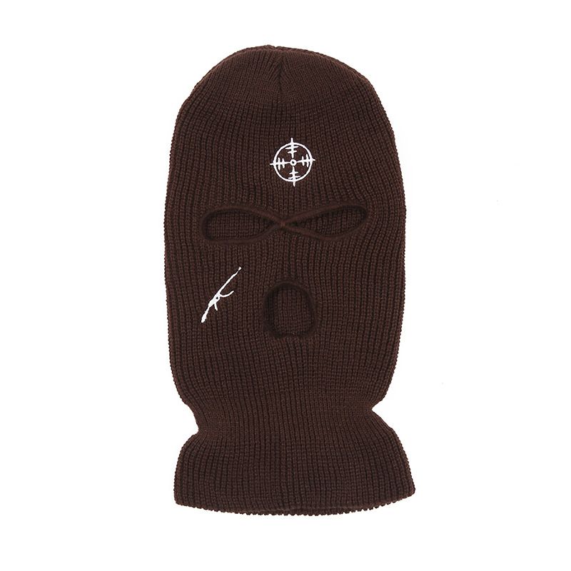 Unisex-Strickmütze mit Nackenwärmer – Winterwarmes, weiches, dehnbares Dreiloch-Design für Männer und Frauen, Radfahren im Freien, Sport und Freizeitkleidung_voghion.com