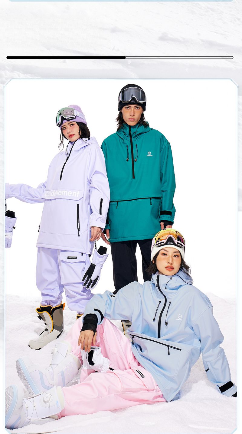 Combinaison Cold Element Letter pour femmes, ensemble de ski chaud et respirant pour couples et hommes, idéal pour les parcs de neige intérieurs et extérieurs._voghion.com