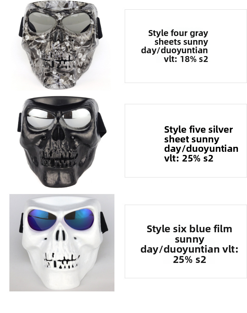 Direct Skull Protection Dustproof Off-road Devil Mask Motorcycle Rider Goggles Face Shield Windshield_voghion.com