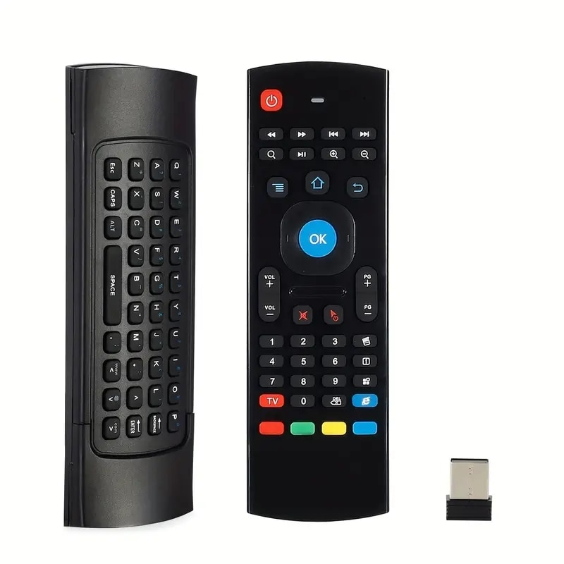 MX3 Air Mouse – clavier sans fil USB, télécommande de remplacement intelligente, contrôleur RF 2.4 ghz, avec micro vocal, pour Android TV_voghion.com
