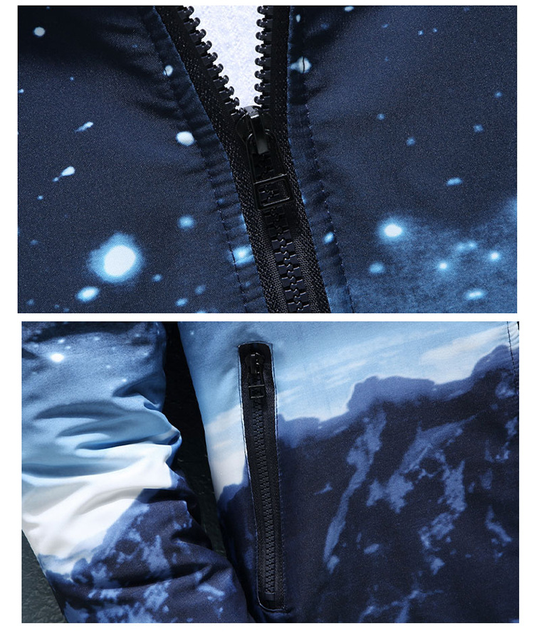 Mit Baumwolle gefütterter Wintermantel für Herren. Baumwollgefütterte Herbst- und Wintertrendjacke für Herren. Schwere, lässige, mit Baumwolle gefütterte Herrenjacke_voghion.com