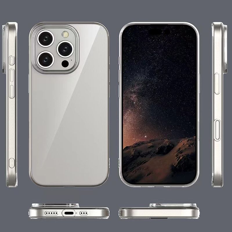 Ultra Thin Clear Silicone Case For iPhone 16 15 14 13 12 11 Pro Xs Max Mini XR X Plus Transparent Shell Ultra Thin Back Cover_voghion.com