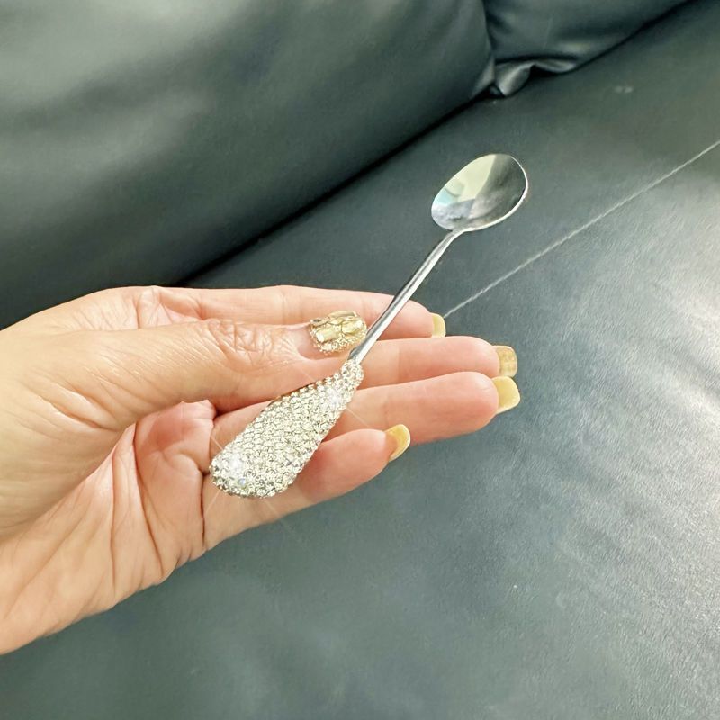 304 Stainless Steel Elegant Cutlery Set – Diamond-Accented Soup Spoon, Steak Knife & Fork, Chopsticks, Modern Dining Essentials For Gourmet Lovers_voghion.com