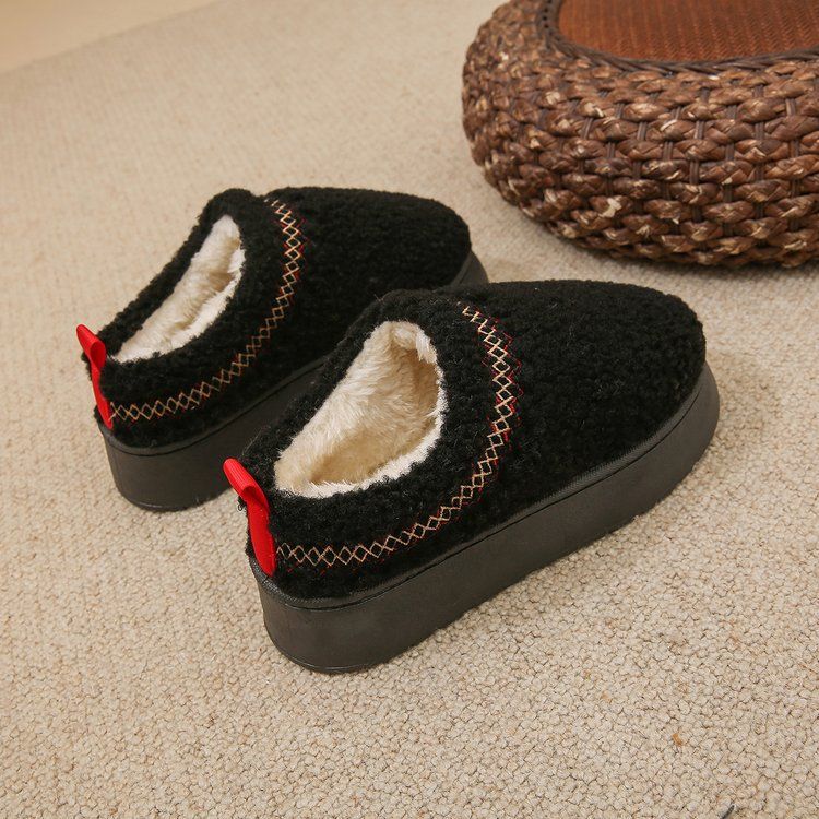 Women's Shoes Thick Soled Slippers For Women, Winter New Warm Fur Snow Boots And Cotton Slippers For Women_voghion.com