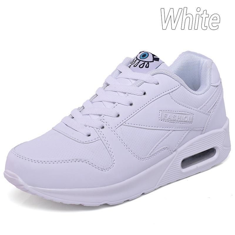 Dámské boty pro volný čas Kožené boty na platformě Dámské Tenisky Dámské Bílé tenisky Lehké boty_voghion.com