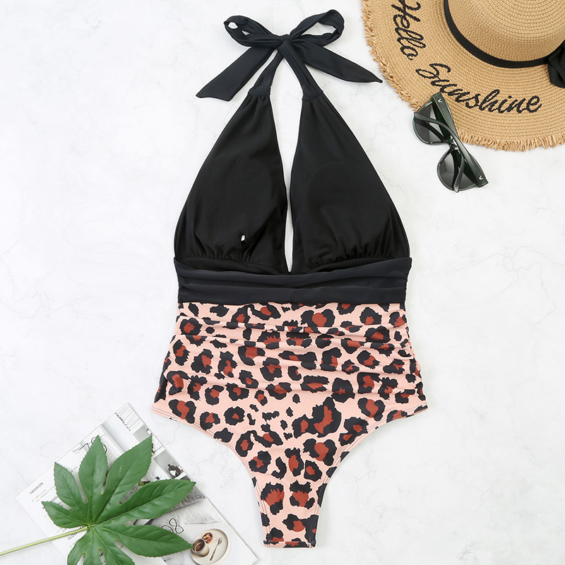 Kadınlar İçin Tek Parça Sırtı Açık Seksi Renk Uyumlu Çapraz Bikini_voghion.com