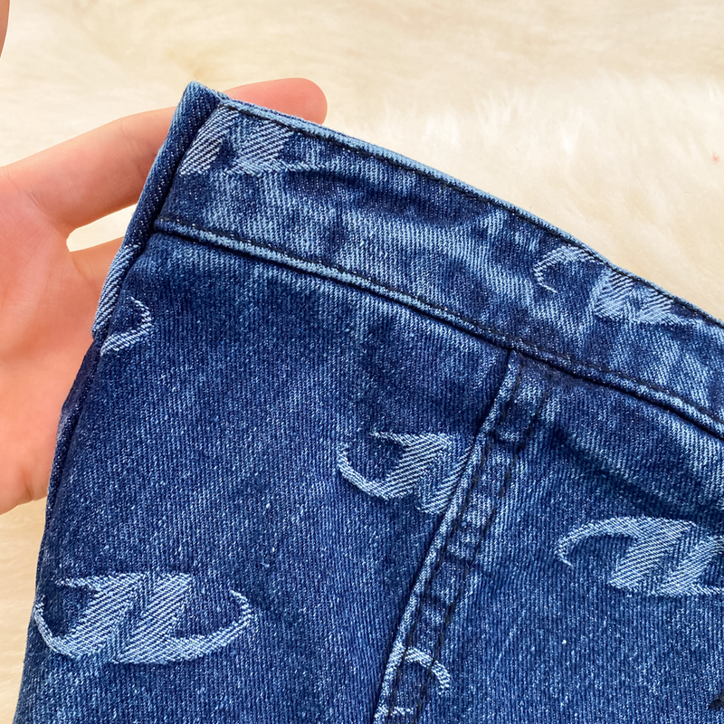 Roupas femininas Moda feminina Colete jeans sem alças Conjunto de duas peças de calças casuais de cintura alta e emagrecimento de perna reta_voghion.com