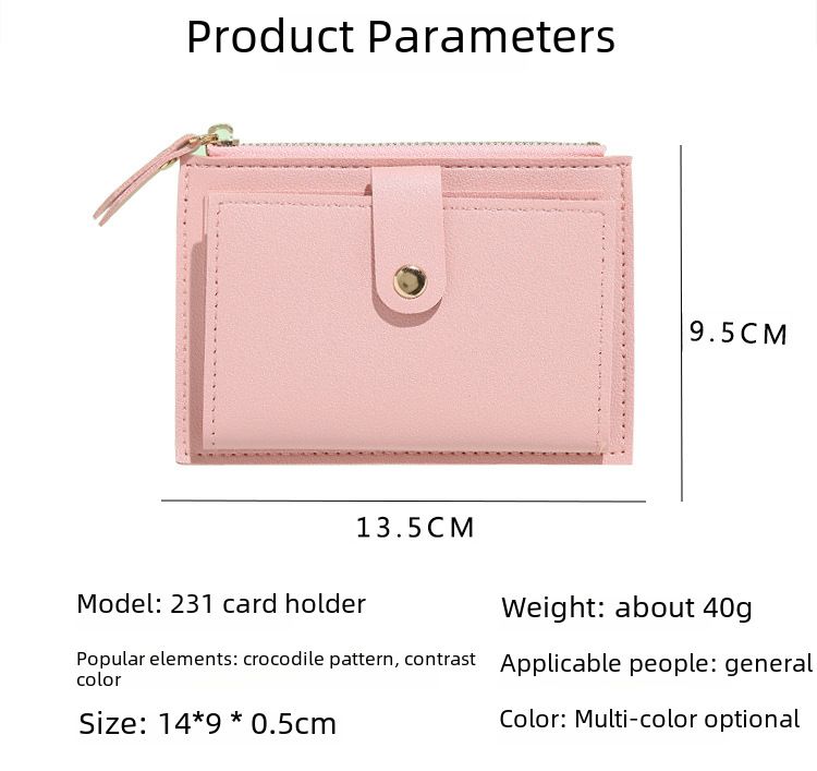 2021 New Women's Wallet Short Wallet Women's Summer Thin Cute Simple Student Coin Purse Female Niche Design_voghion.com