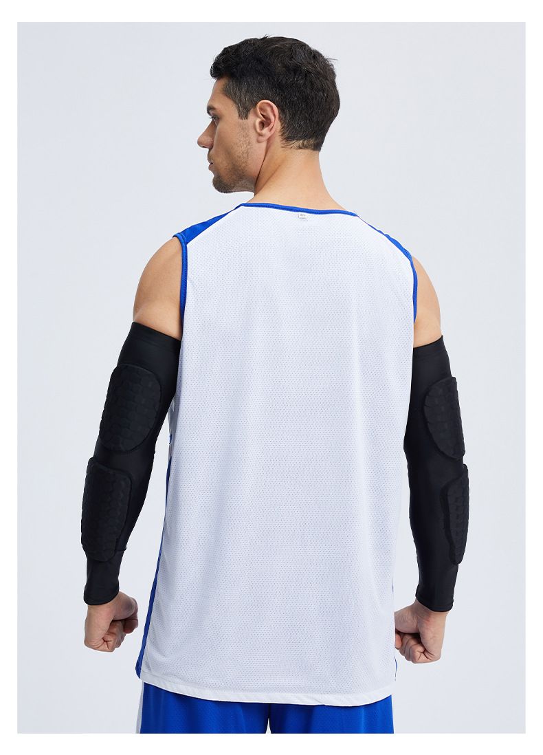 Waben-Basketball-Antikollisions-Armschutz, Lycra, verlängerter Druck-Torwart-Ellenbogenschutz, Fußball, Bergsteigen, Rugby-Ellenbogenschützer_voghion.com