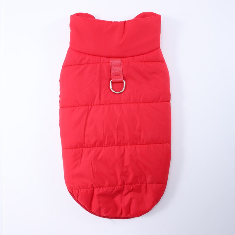 New Pet Simple Clothes Autumn Winter Thickened Warm Jacket Dog Vest Cotton Coat_voghion.com