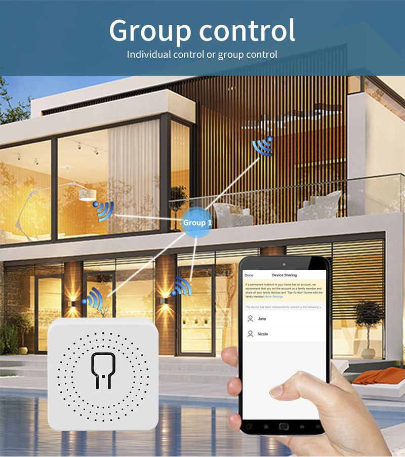 16A/20A WiFi Mini Akıllı Anahtar Modülü 2 Yönlü Cozy Life APP Uzaktan Kumandası Alexa Google Ev Otomasyonu Ses Kontrolü_voghion.com